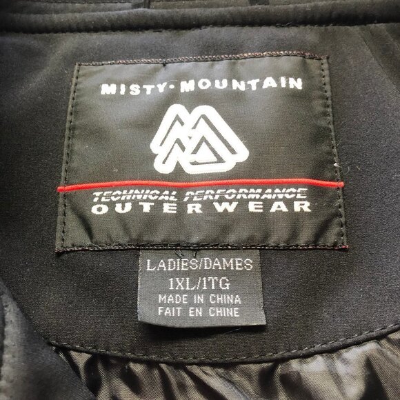 MISTY Mountain Stylish Black Spring/Fall Softshell Jacket Size 1XL - Picture 6 of 12